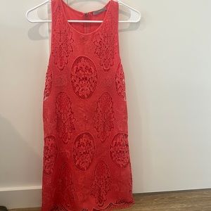 Tart Coral Lace Dress